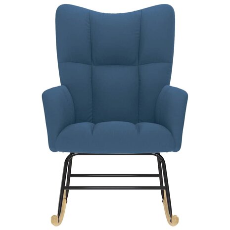 Schommelstoel stof blauw 3