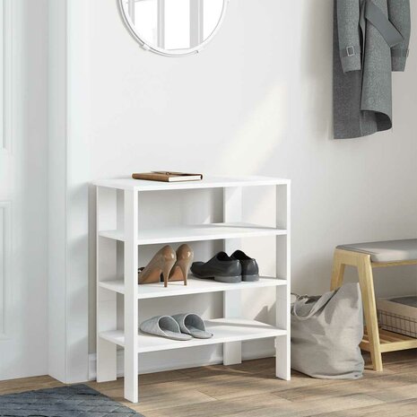 Schoenenrek 61x32x70 cm bewerkt hout wit 3
