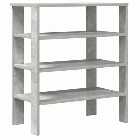 Schoenenrek 61x32x70 cm bewerkt hout betongrijs 2