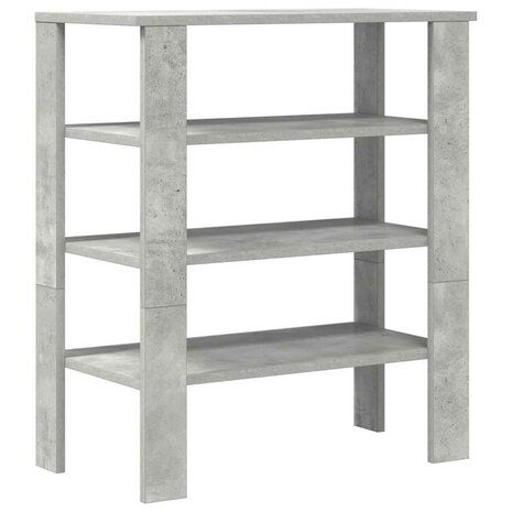Schoenenrek 61x32x70 cm bewerkt hout betongrijs 6