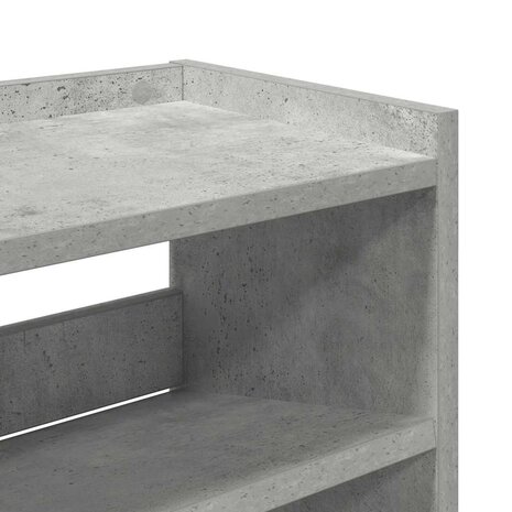 Schoenenrek 80x25x62 cm bewerkt hout betongrijs 7