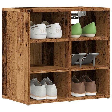 Schoenenkast 52x30x50 cm oud houtkleurig 1