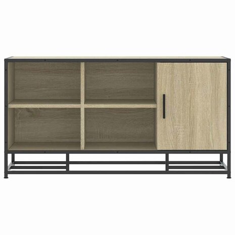 Schoenenbank 100x40x53,5 cm bewerkt hout en metaal sonoma eiken 4