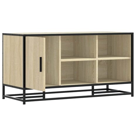 Schoenenbank 100x40x53,5 cm bewerkt hout en metaal sonoma eiken 6