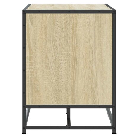 Schoenenbank 100x40x53,5 cm bewerkt hout en metaal sonoma eiken 7