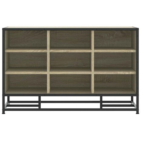 Schoenenbank 84x40x53,5 cm bewerkt hout en metaal sonoma eiken 4