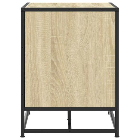 Schoenenbank 84x40x53,5 cm bewerkt hout en metaal sonoma eiken 5