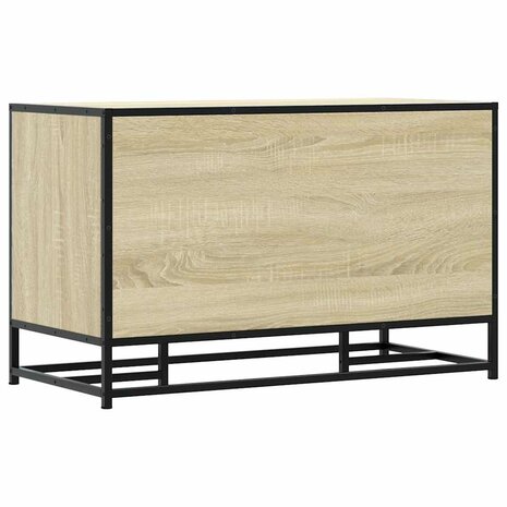 Schoenenbank 84x40x53,5 cm bewerkt hout en metaal sonoma eiken 6