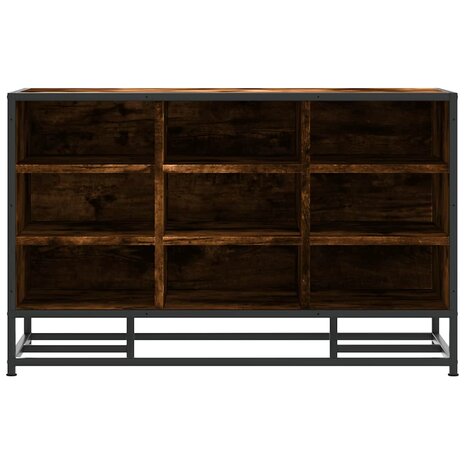Schoenenbank 84x40x53,5 cm bewerkt hout en metaal gerookt eiken 4