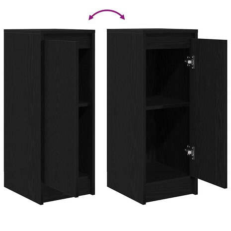 Dressoir 29,5x34x76 cm spaanplaat zwart eikenkleurig 9