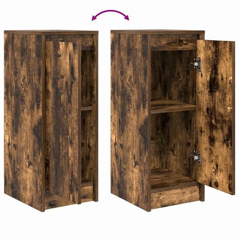 Dressoir 29,5x34x76 cm bewerkt hout gerookt eikenkleurig 9