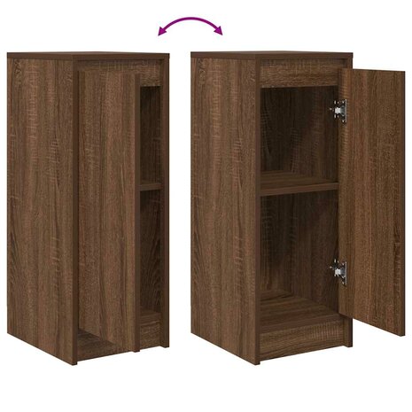 Dressoir 29,5x34x76 cm bewerkt hout bruin eikenkleurig 9
