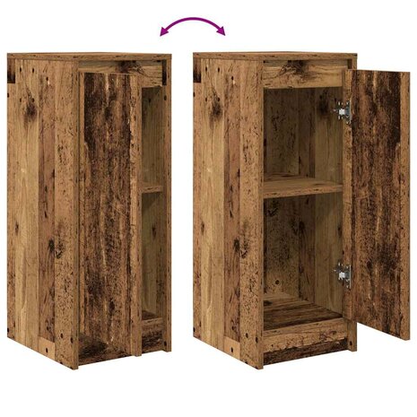 Dressoir 29,5x34x76 cm bewerkt hout oud houtkleurig 9