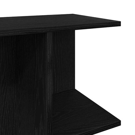 Nachtkastje 46,5x29x61 cm bewerkt hout zwart eikenkleurig 8