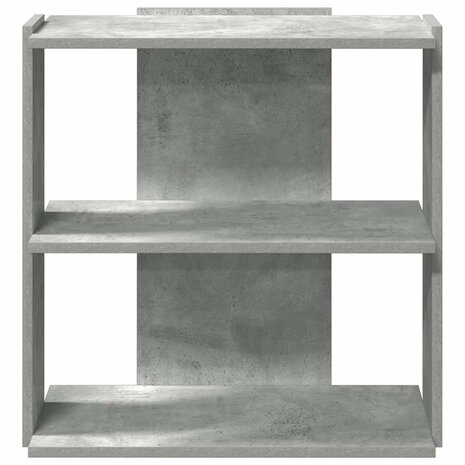 Boekenkast 3-laags 60x30x60 cm bewerkt hout betongrijs 4