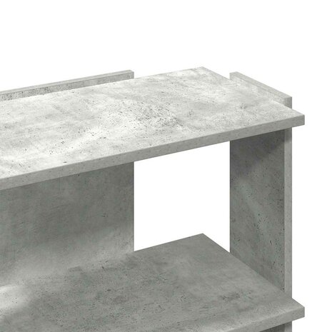 Boekenkast 3-laags 60x30x60 cm bewerkt hout betongrijs 7