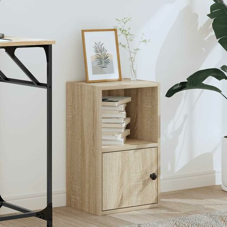 Boekenkast 31x24x52 cm bewerkt hout sonoma eikenkleurig 3