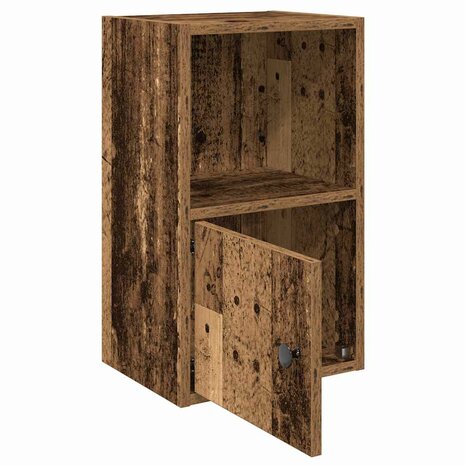 Boekenkast 31x24x52 cm bewerkt hout oud houtkleurig 4