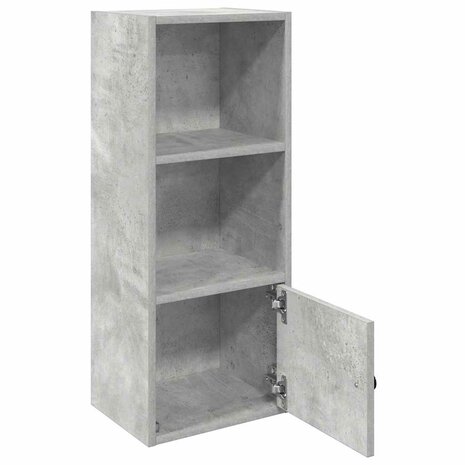 Boekenkast 31x24x77 cm bewerkt hout betongrijs 4