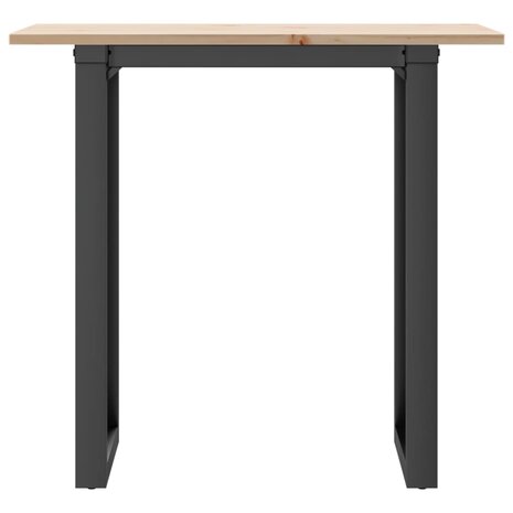 Eettafel O-frame 80x50x75 cm massief grenenhout en staal 4