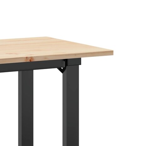 Eettafel O-frame 80x50x75 cm massief grenenhout en staal 7