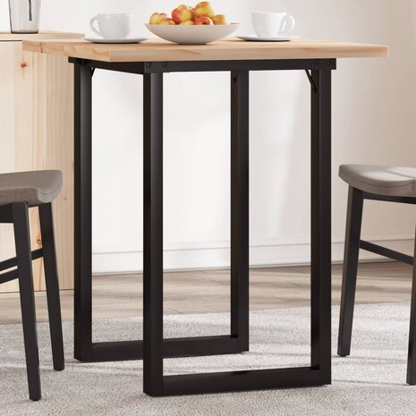 Eettafel O-frame 60x60x75,5 cm massief grenenhout en staal 1