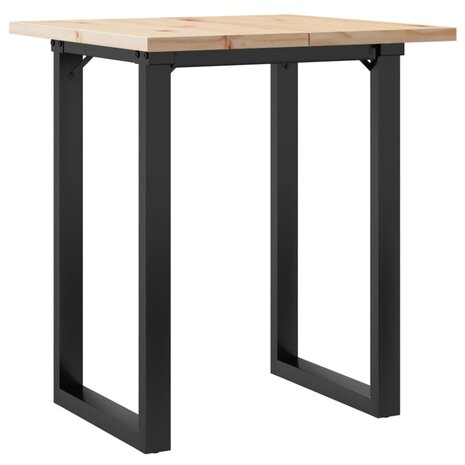Eettafel O-frame 60x60x75,5 cm massief grenenhout en staal 2