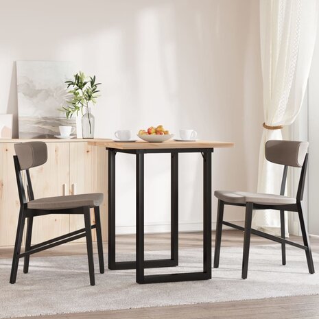 Eettafel O-frame 60x60x75,5 cm massief grenenhout en staal 3