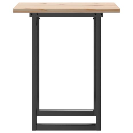 Eettafel O-frame 60x60x75,5 cm massief grenenhout en staal 5