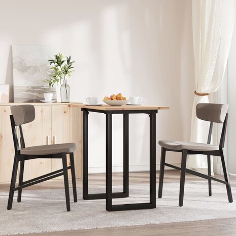 Eettafel O-frame 80x50x75,5 cm massief grenenhout en staal 3