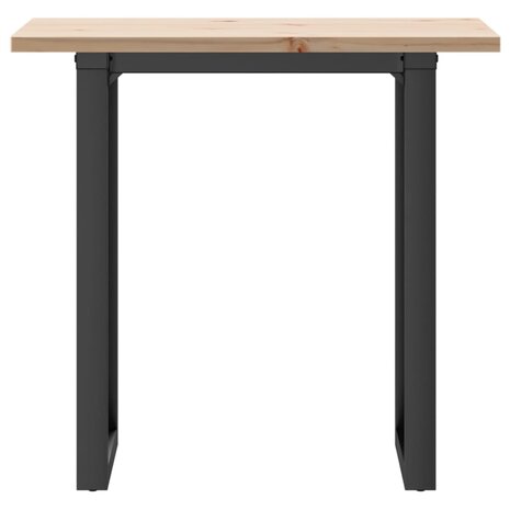 Eettafel O-frame 80x50x75,5 cm massief grenenhout en staal 4