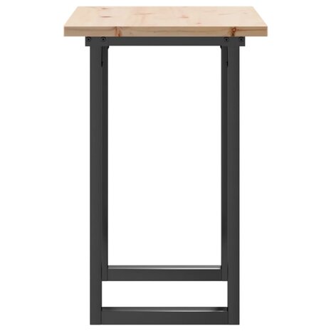 Eettafel O-frame 80x50x75,5 cm massief grenenhout en staal 5