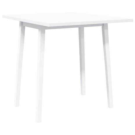 Eettafel massief hout wit rubber 4