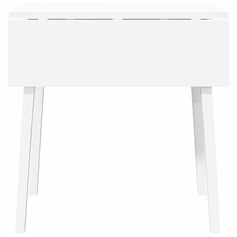 Eettafel massief hout wit rubber 5