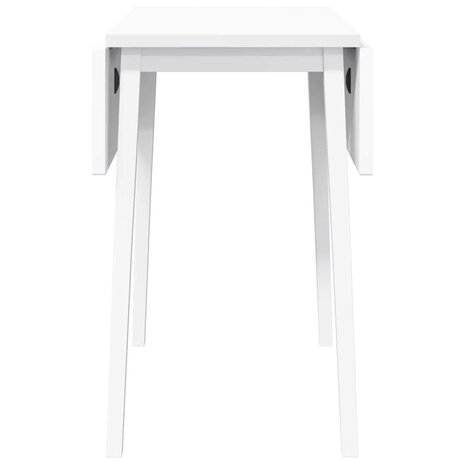 Eettafel massief hout wit rubber 6