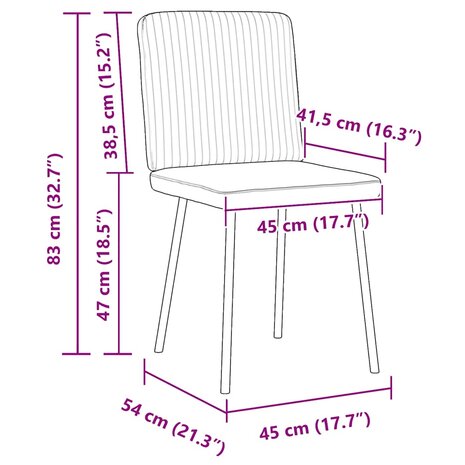 Eetkamerstoelen 2 st fluweel zwart 9