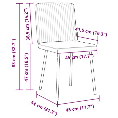 Eetkamerstoelen 2 st fluweel blauw 9