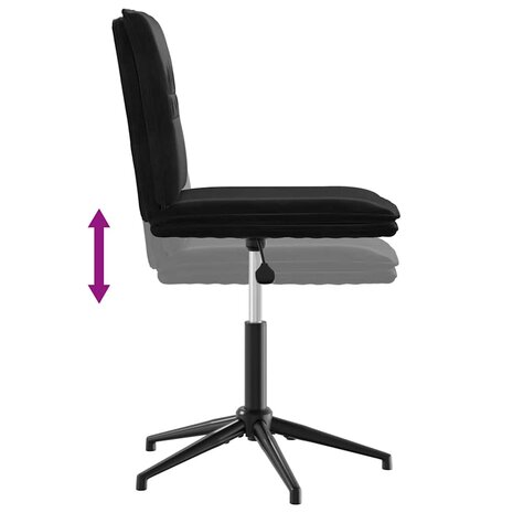 Eetkamerstoel fluweel zwart 6