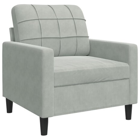 Fauteuil 60 cm fluweel lichtgrijs 2