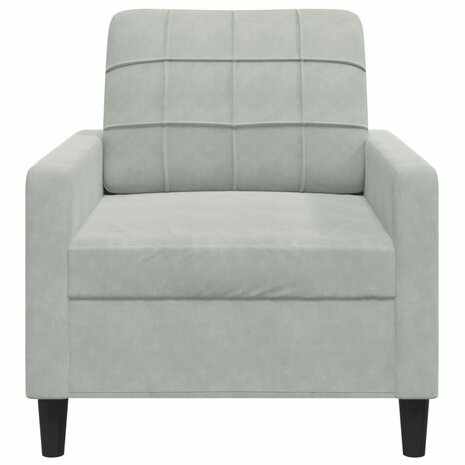 Fauteuil 60 cm fluweel lichtgrijs 4