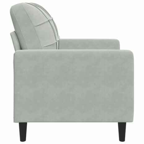 Fauteuil 60 cm fluweel lichtgrijs 5