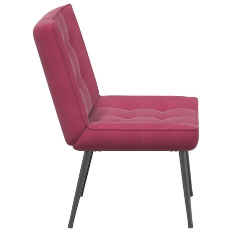 Relaxstoel 64x74x84 cm fluweel wijnrood 5