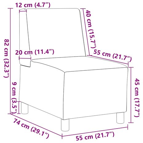 Fauteuil 55 cm stof wijnrood 9