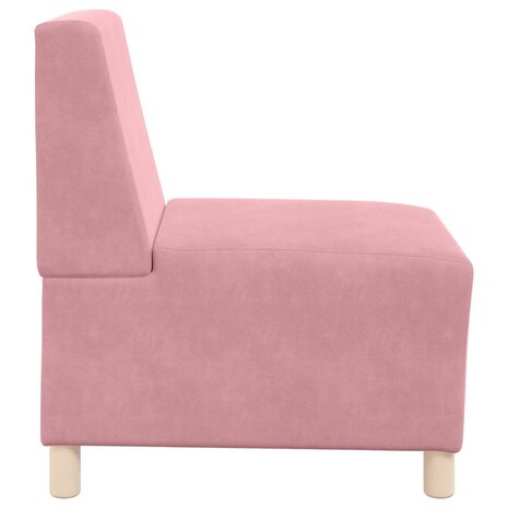 Fauteuil 55 cm fluweel roze 5