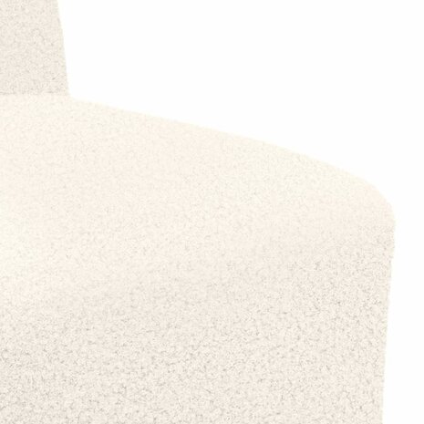 Fauteuil 55 cm gekrulde wolachtige stof crèmekleurig 7