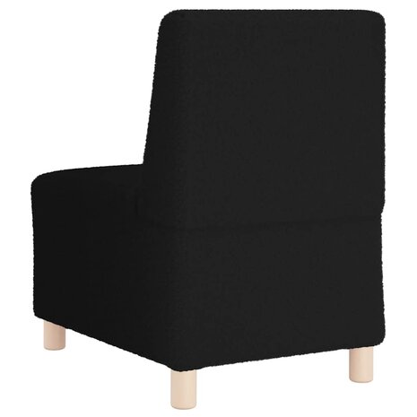 Fauteuil 55 cm gekrulde wolachtige stof zwart 6