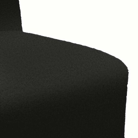 Fauteuil 55 cm gekrulde wolachtige stof zwart 7