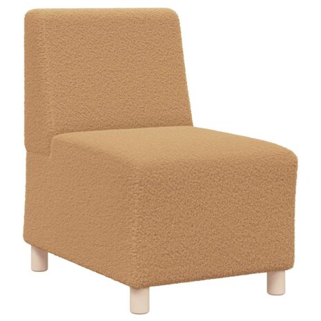 Fauteuil 55 cm gekrulde wolachtige stof beige 2