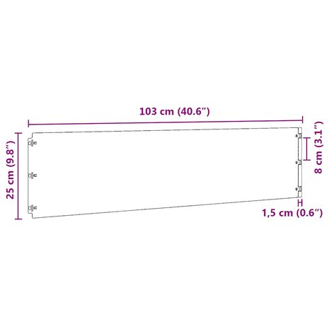 Gazonranden 10 st 25x103 cm koudgewalst staal antraciet 9
