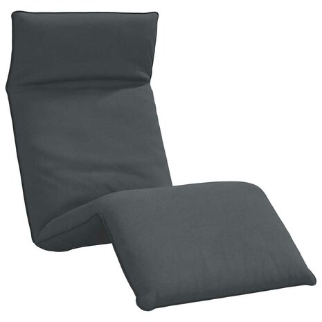 Ligstoel inklapbaar 175x54x8,5 cm Oxford stof antracietkleurig 2